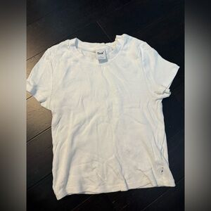 TNA Classic White Ribbed Tee